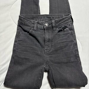 American Eagle Black flex jeans 000